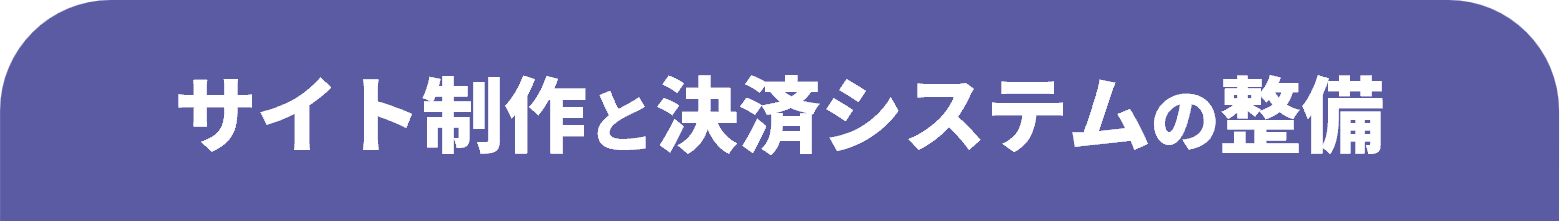 サイト制作と決済システムの整備